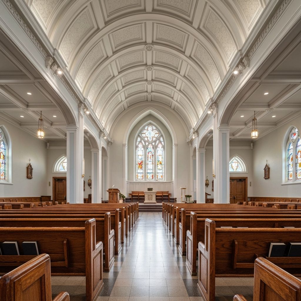 청소 완료된 교회 예배당