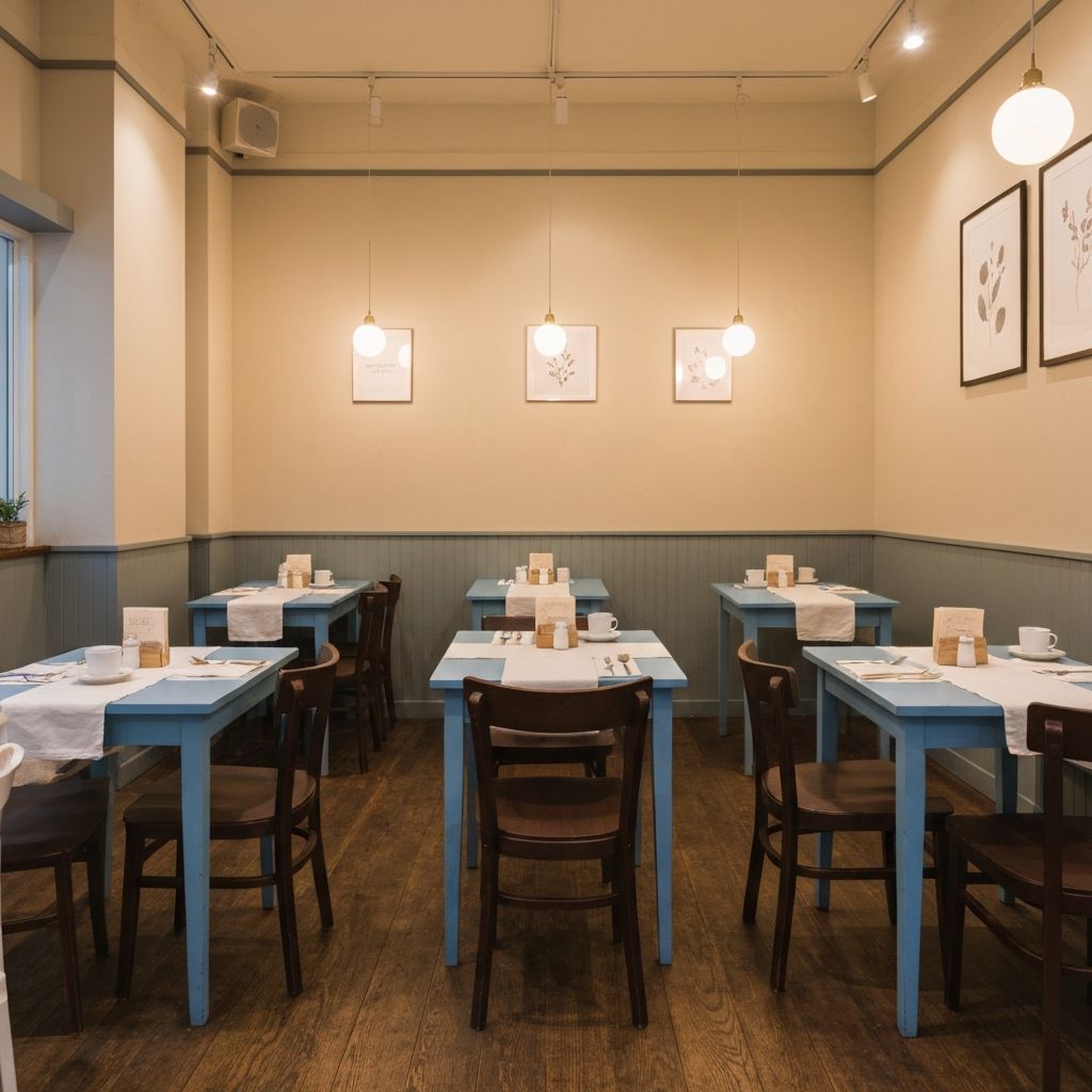 청소 완료된 카페 실내 공간