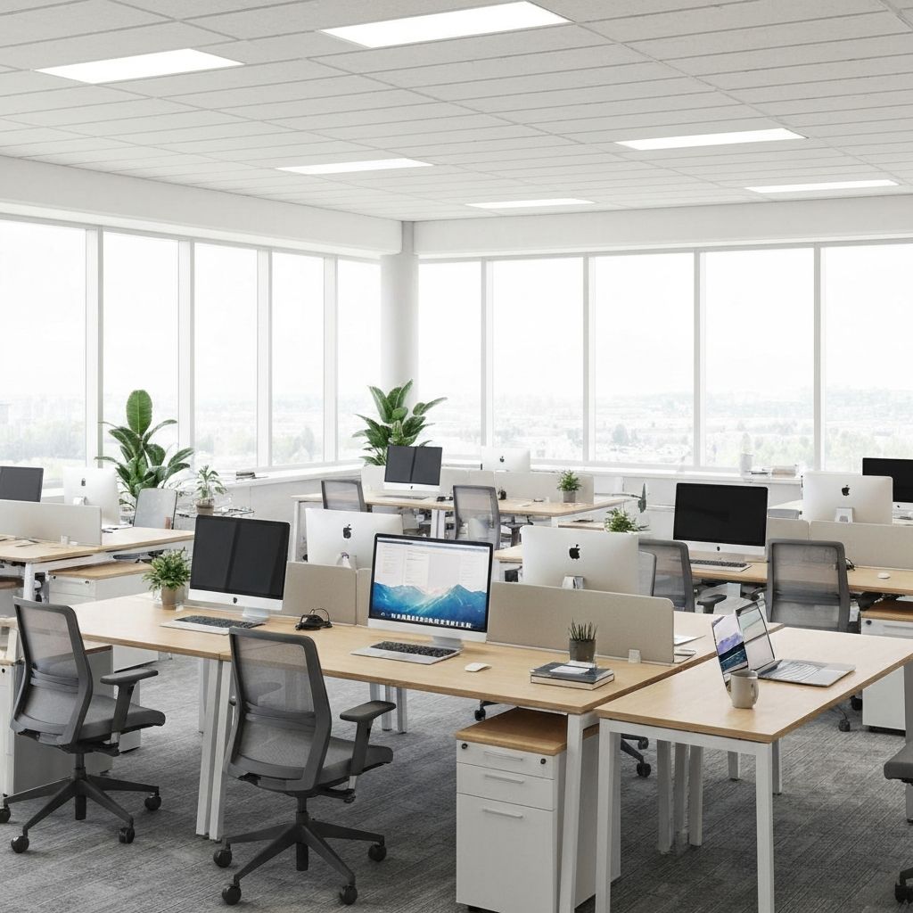 깨끗하게 정리된 사무실 업무 공간