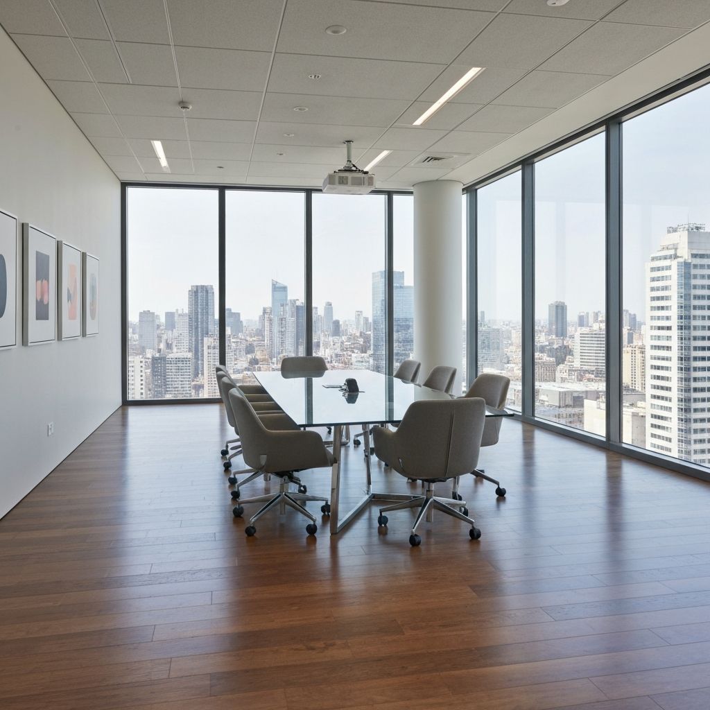 청소 완료된 사무실 회의실